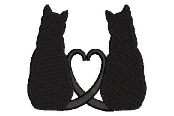 Cats in Love: A Heartwarming Embroidery Design