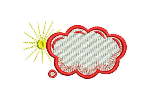 Cloud with Sun: A Sweet Embroidery Design for Personalized Gifts