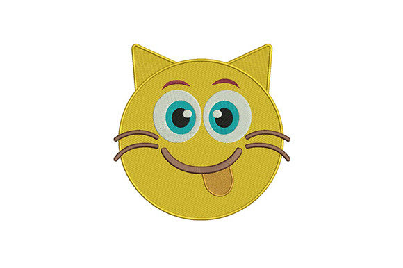 Digitize Emoji: A Cat Embroidery Design for Apparel