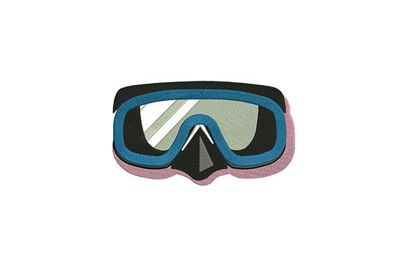 Diving Glasses Embroidery Design