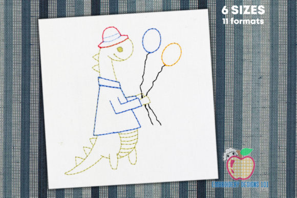 Dragon Holding Balloon Cartoon Embroidery Review