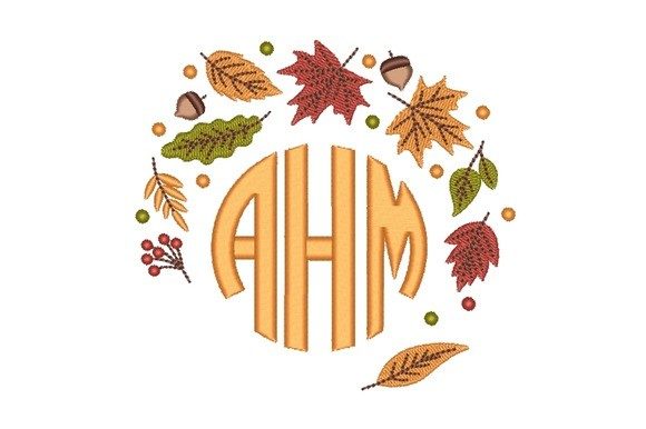 Fall Monogram: A Thoughtful Embroidery Design for Small Business Branding