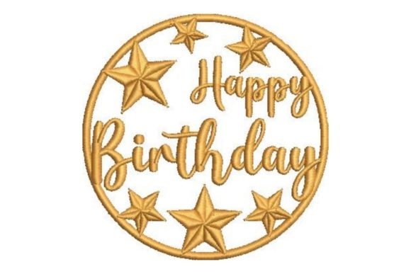 Happy Birthday Round Cake Topper – Embroidery Designer Review