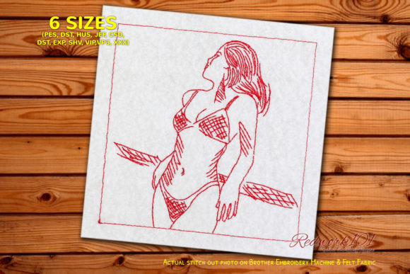 Hot Girl Line Art: A Smart Embroidery Choice for Small Business Brands