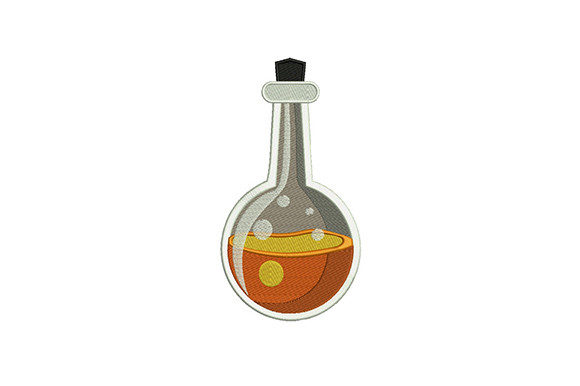 Magic Potion Bottle: A Spellbinding Halloween Embroidery Design