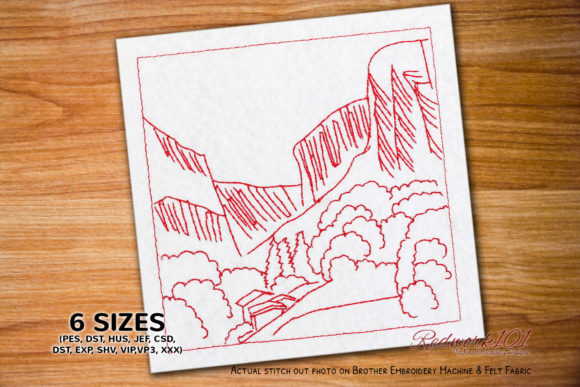 Mountain Landscape in Swiss Alps Embroidery Review