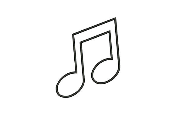 Note Music Sign Embroidery Design