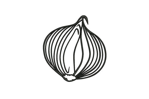 Onion Silhouette: A Playful, Minimalist Embroidery Staple