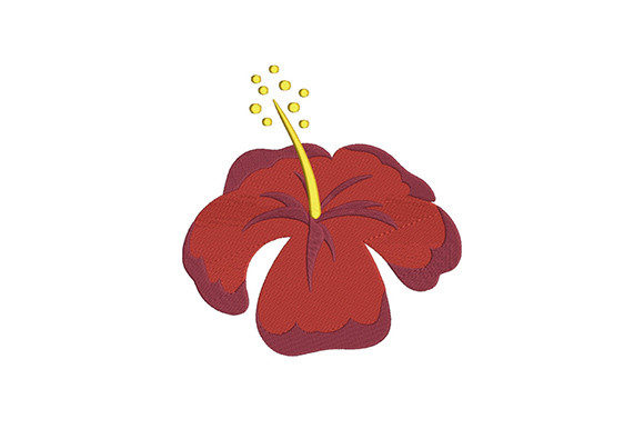 Red Hibiscus Flower: A Thoughtful Embroidery Choice for Meaningful Gifts