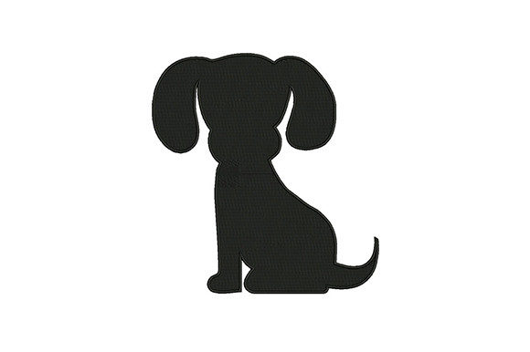 Silhouette Puppy Embroidery Design